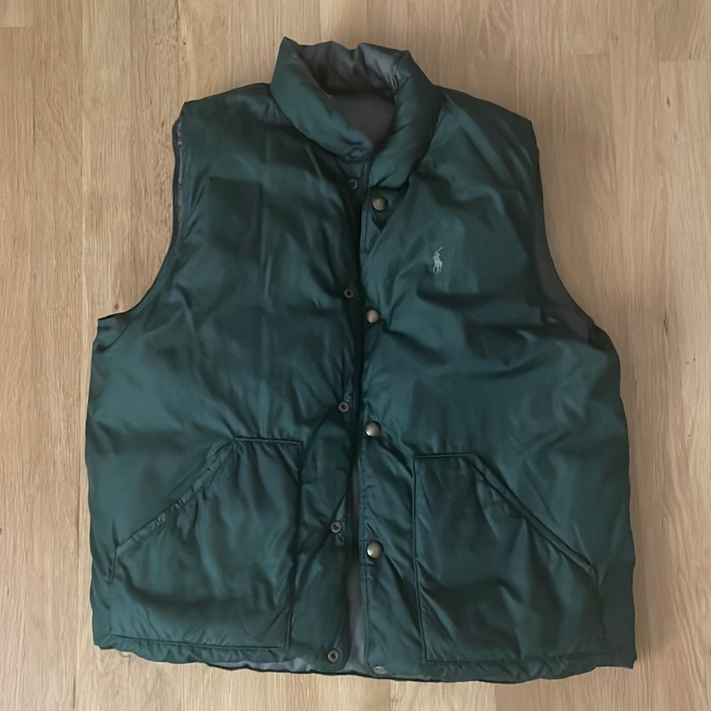 Mens medium reversible polo vest